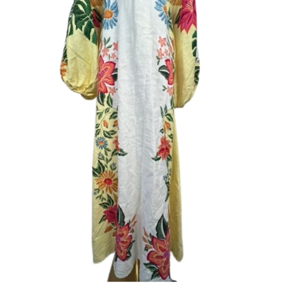 NWOT FARM Rio - Bloom Garden Linen Maxi Dress (S) - Picture 6 of 9